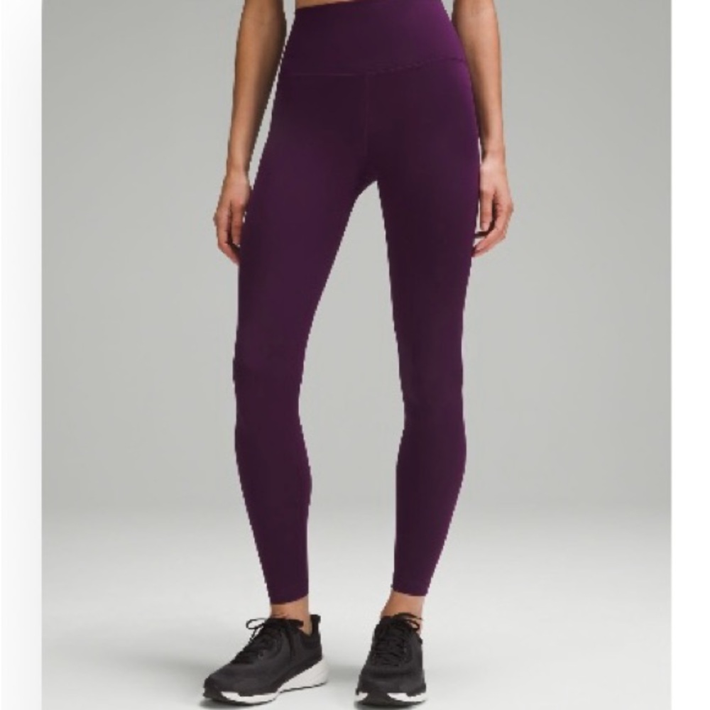 Lululemon Wunder Train 28” leggings, size 20, dramatic magenta